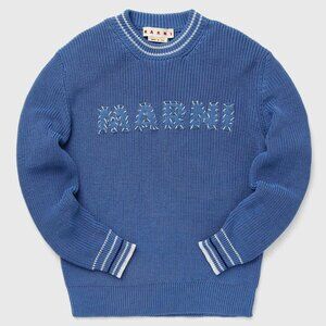AUTH MARNI SWEATER Men Pullover Jumper Size 46 Blue MSRP $1,071